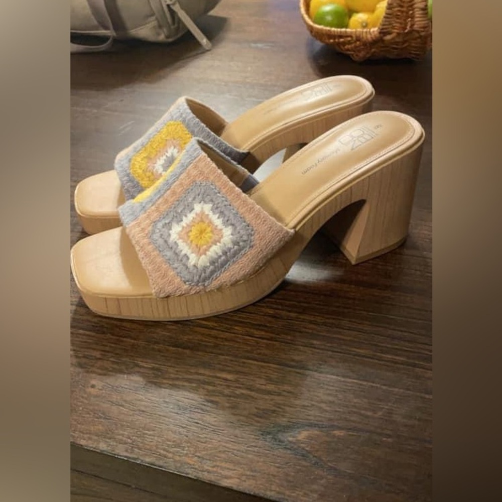 Wooden block heels
